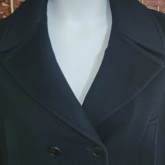 Vince Melton Coastal Navy Blue Peacoat Wool/Cashmere Blend